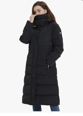 IKAZZ Winter Coat Large Thickened Warm Insulated Long Parka Jacket Plum Color - Image 1 of 4