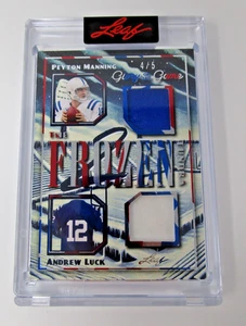 Peyton Manning Andrew Luck 2025 Hoja GotG Tundra Congelada 2 Reliquias Bandera de Estados Unidos 4/5 - Imagen 1 de 2