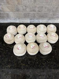 Abrigos Ancora 13 madejas sin usar 50 g ganchillo tejer hilo de algodón beige 6815 - Imagen 1 de 7