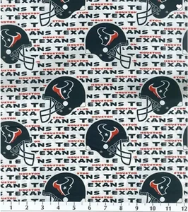 NFL Houston Texans Licensed Cotton Fabric 1/2 Yard 58" Wide - Picture 1 of 1
