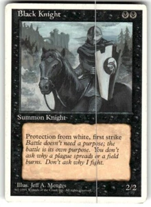 MTG Magic the Gathering Black Knight (121/379) Fourth Edition LP - Bild 1 von 2