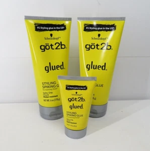 Lot of 3 NEW Got2b Glued Styling Spiking Glue Water Resistant * - Picture 1 of 3