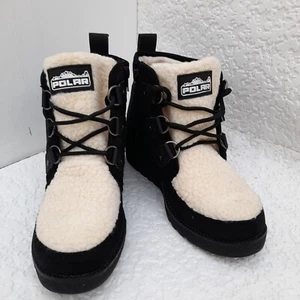 Womens size UK 7 POLAR wedge boots with wool front & wool lined side zip - NEW. - Picture 1 of 10