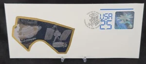 Postal Service December 3, 1989 Stamp Envelope 1st Issue Hologram Space Shuttle - Picture 1 of 6