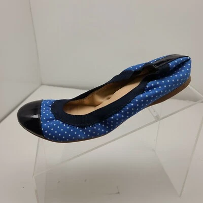 J Crew  Women's Polka Dots Print Ballet Flats Blue Size 6.5 - Image 1 of 4