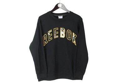 VINTAGE REEBOK SWEATSHIRT SIZE S big logo 90s retro sport crewneck jumper - Image 1 of 4