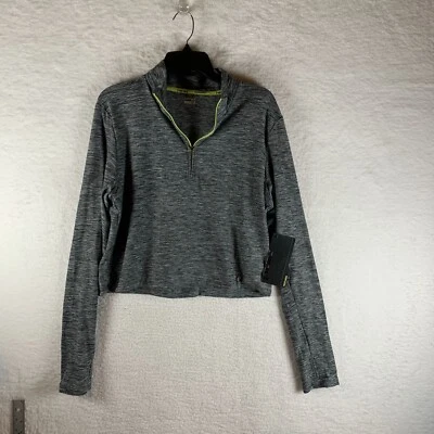 Задний укороченный топ женский XL вересковый серый полиэстер бег 1/4 на молнии классический 6978 - Изображение 1 из 4