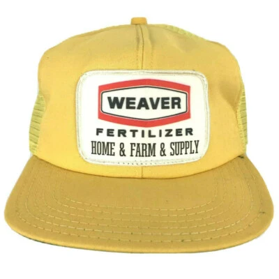 De colección Tejedor Fertilizante Parche Sombrero Granja Alimentación Logo Espuma Malla Snap Back Trucker Cap Foto 1 de 4