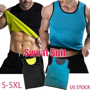Sweat Shaper Sauna Vest Men & Women Slimming Neoprene Thermal Tank Top Fat Loss - Picture 1 of 14