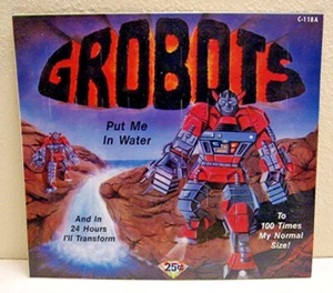 Vintage Grobots Shogun Warrior Gumball Vending Machine Toy Sign Old Store Stock - Picture 1 of 1
