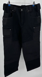 Duluth Trading Co Mens 36x28 Black Fire Hose Denim Jeans 3237-18 BLK - Picture 1 of 11