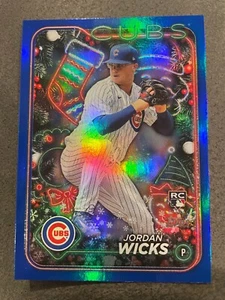 2024 Topps Holiday H38 Jordan Wicks RC Blue Refractor - Picture 1 of 2