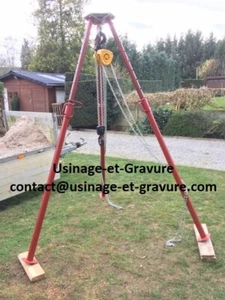 Support central de trépied arrache souche / platine support palan - Afbeelding 1 van 10