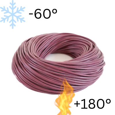 Saunakabel 2x0,75  SIHF-O rot Silikonkabel Leitung Saunalampen hitzebeständig - Bild 1 von 4