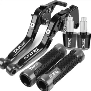 SATZ BREMSHEBEL + GRIFFE + SCHWINGEN FÜR YAMAHA TMAX 500 2001-2007 SCHWARZ/GRAU - Bild 1 von 1