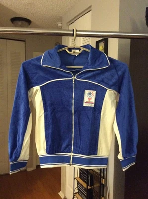 USA Olympics 1984 Blue and White Embroidered Jacket Adult Medium Levi's - Image 1 of 3