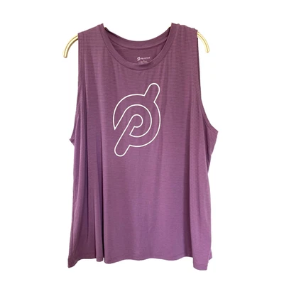 Peloton Splice Back Athletic Tank Top Women 3X Purple Logo Sleeveless Activewear - Image 1 of 4