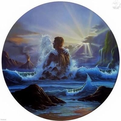 Obra de arte enmarcada Wyland 'Abrazo de la naturaleza' impresión de chía firmada por Jim Warren 10/295 Foto 1 de 4