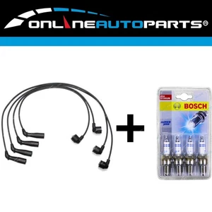 Ignition Spark Plugs + Leads Kit for Hilux RZN147 2.0L 1RZE 4cyl 1997~02 - Picture 1 of 3