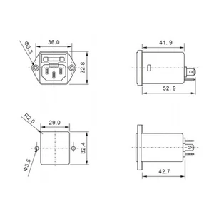 Filtre de puissance sophistiqué conforme CEI type T prise monophasé AC 220V - Photo 1/16