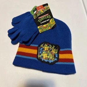 Teenage Mutant Ninja Turtles Hat And Gloves Set-NEW WITH TAGS - Picture 1 of 4