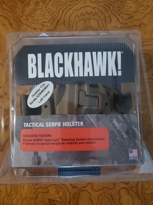 BlackHawk Serpa Tactical Holster, LH, Coyote Brown, FITS Beretta 92/96/M9/M9A1 - Image 1 of 4