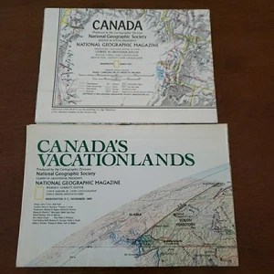 Vintage Canadian Travel Map Set – NG Vacationlands & Relief Map Fold-Outs - Picture 1 of 10