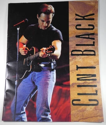 VINTAGE CLINT BLACK PICTORIAL CONCERT BOOK PROGRAM 1992 ORIG FAN CLUB INSERT - Image 1 of 4