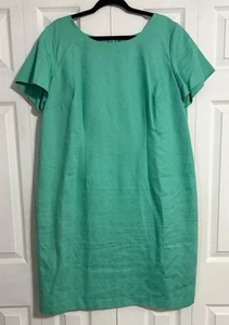 Talbots Damen Größe 16 W Etuikleid türkis blau gefüttert Kurzarm knielang - Bild 1 von 15