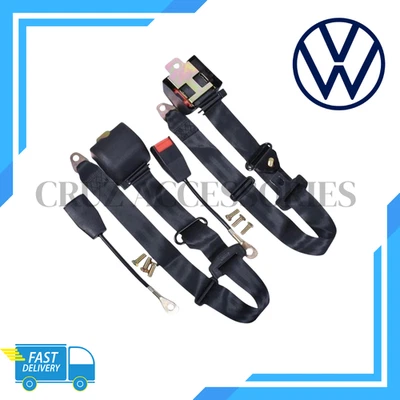3 Point Adjustable Car Seat Belts Safety Strap Replacement Fits Volkswagen - Image 1 of 4