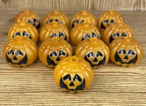 Vtg Halloween Blow Mold Pumpkin COVERS ONLY For Light Set 13 Jack O Lantern JOL - Picture 1 of 7