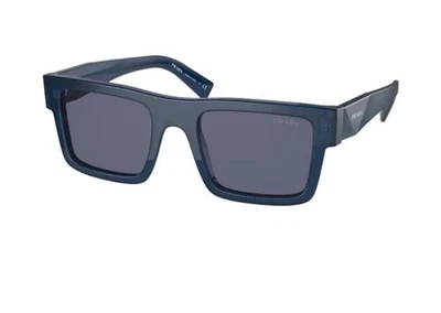 普拉达 SPR19W 1AB-5S0 太阳镜正品男式黑色方形灰色镜片意大利 — 第 1/4 张图片