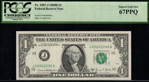 1969D $1 FRN J00000090A P.C.G.S #67PPQ - Picture 1 of 3