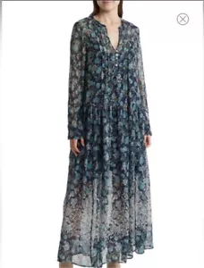 Free People NWT Size XS See It Through Maxi Dress NEW Blue - Picture 1 of 8