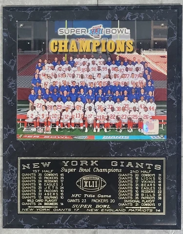 New York Giants Super Bowl XLII Champions 12" x 15" Plaque SB 42 Cover