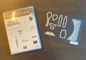 Stampin' Up Blow Out The Candles Set di timbri + candele e matrici di coriandoli - Foto 1 di 3