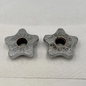 Vintage 2 Weider Collar Spin On Screw Barbell Bar 1" Inch Weight Plate Lock Turn - Picture 1 of 10