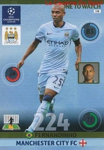 178 FERNANDINHO MANCHESTER CITY.FC  CARD CHAMPIONS LEAGUE ADRENALYN 2015 PANINI - Picture 1 of 1