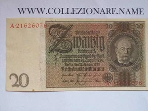 BANKNOTE BANCONOTA 20 REICHSMARK (G1-13) (E) - Imagen 1 de 1