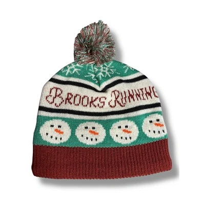 Brooks Zapatos Correr Gorro Sombrero Muñeco de Nieve Invierno Tejido Pom On Talla Adulto. Medias Foto 1 de 4