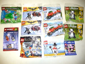Lego Polybag Set Lot of 11 Christmas Batman Disney Minecraft TRU Ninjago & More - Picture 1 of 7