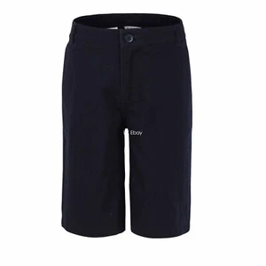Bienzoe Boys School Uniform Shorts Adjustable Waist Cotton Flat Front Bermuda - Picture 1 of 34