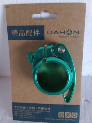 Abrazadera de tija de sillín Dahon 39,6 mm de diámetro verde liberación rápida Foto 1 de 4