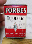 Vintage Forbes Turmeric 1.5 Oz Empty Spice Tin, Great Logo & Graphics