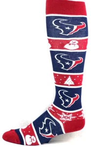 Houston Texans Fußball Weihnachten Urlaub Schneemann dünne lange Socken - Bild 1 von 2