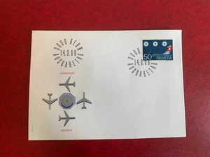 SWITZERLAND HELVETIA 1968 FDC GENEVA COINTRIN TERMINAL OPENING AIRPORT 02 - Picture 1 of 1