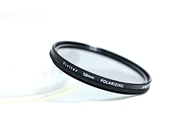 VIVITAR 58MM POLARIZING CAMERA LENS FILTER (MINT) - Image 1 of 2