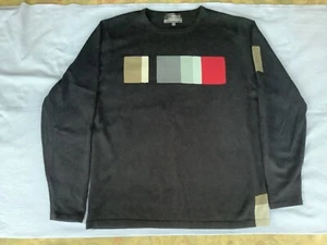 VTG RETRO 1990's PULLOVER JUMPER L DESIGNER BLACK PATTERNED VGC - Picture 1 of 3