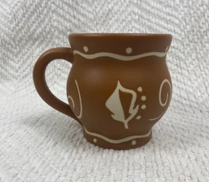 Disney Pocahontas Coffee Mug Cup Leaf Brown Terra Cotta Colors Of Wind - Picture 1 of 11