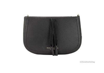 Bolso Bandolera Marc Jacobs Maverick Pequeño Cuero Guijarro Negro Foto 1 de 4